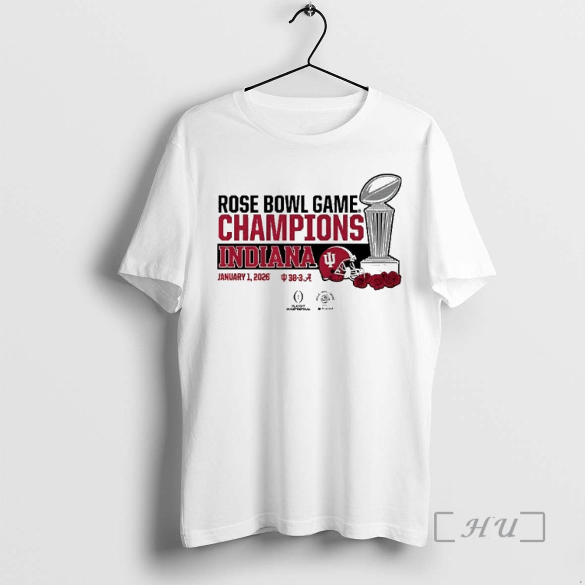 Officials Indiana Football 2026 Cfp Rose Bowl Champions Trophy T-Shirts, Hoodie, Sweatshirt | AU01DripNestTees.com