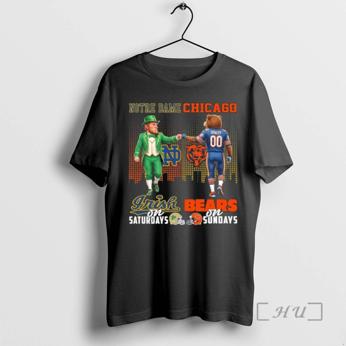 Officials Irish Vs Bears Mascot On Saturdays And On Sundays T-Shirts, Hoodie, Sweatshirt | AU01DripNestTees.com