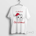 Officials Its My First Christmas Cute Cat T-Shirts, Hoodie, Sweatshirt | AU01DripNestTees.com