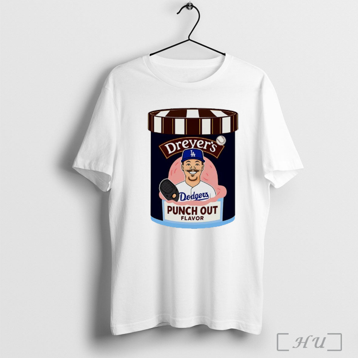 Officials Jack Dreyer Dreyers Punch Out Flavor Los Angeles Dodgers T Shirt