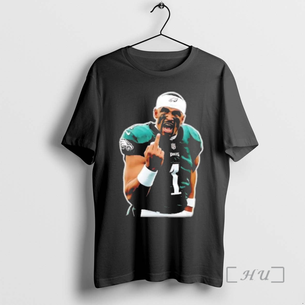 Officials Jalen Hurts Screaming Middle Finger T-Shirts, Hoodie, Sweatshirt | AU01DripNestTees.com