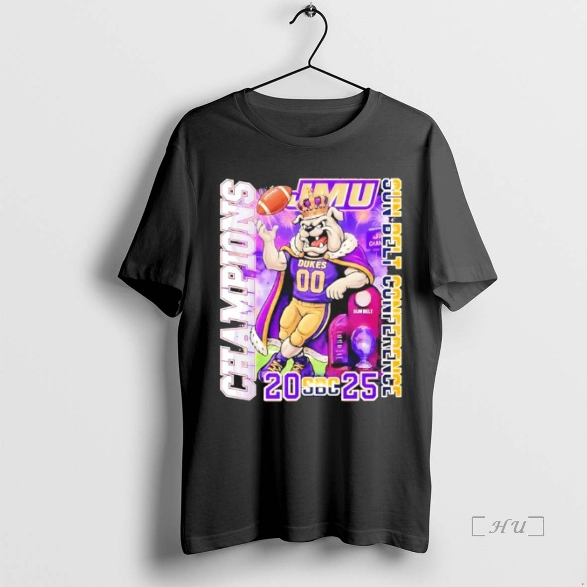 Officials James Madison Dukes Sun Belt Conference Champions Mascot 2025 T-Shirts, Hoodie, Sweatshirt | AU01DripNestTees.com