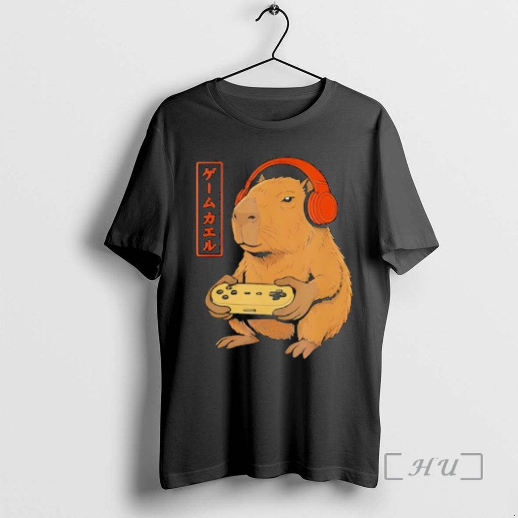 Officials Japanese Gamer Capybara Art Gaming T-Shirts, Hoodie, Sweatshirt | AU01DripNestTees.com