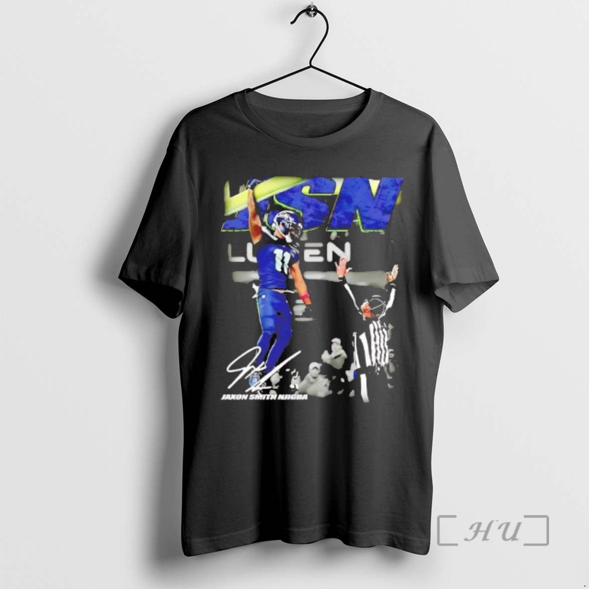 Officials Jaxon Smith Njigba Leads In Receiving Yards Signature T-Shirts, Hoodie, Sweatshirt | AU01DripNestTees.com