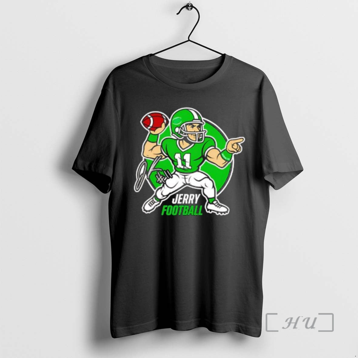 Officials Jerry Football Und Fighting Hawks Player 11 Signature T-Shirts, Hoodie, Sweatshirt | AU01DripNestTees.com
