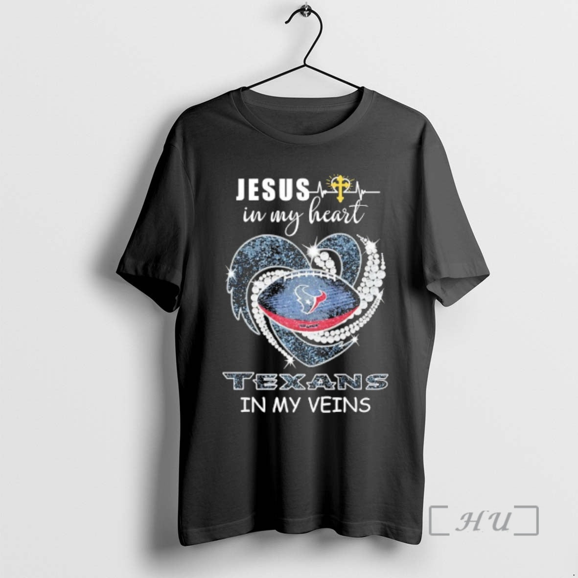 Officials Jesus In My Heart Houston Texans In My Veins Logo Team Premium T Shirts Hoodie, Sweatshirt | AU01DripNestTees.com