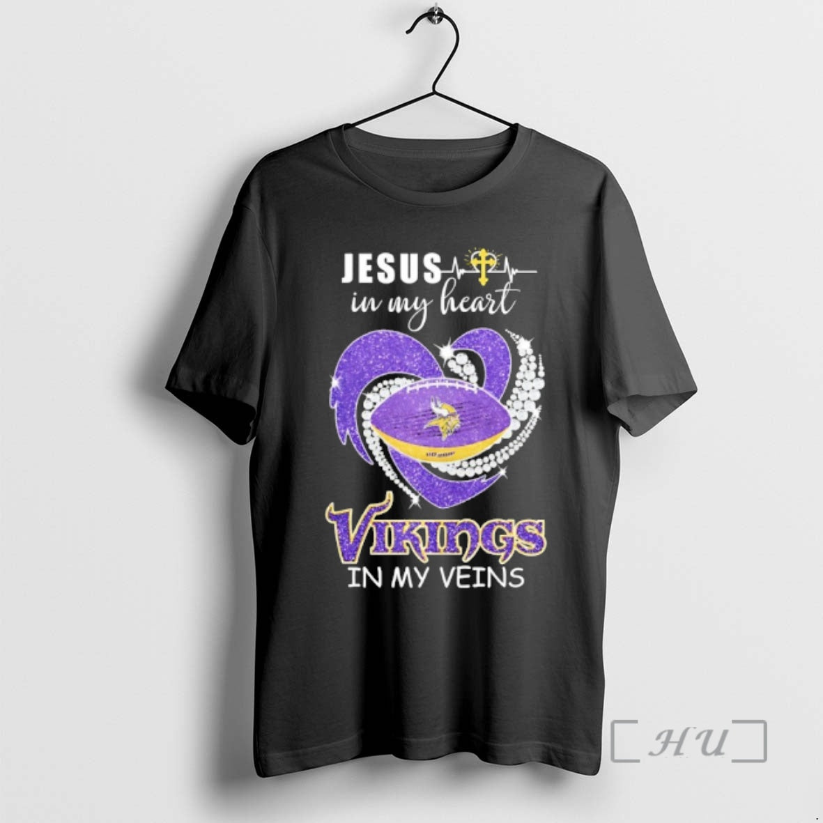 Officials Jesus In My Heart Minnesota Vikings In My Veins T-Shirts, Hoodie, Sweatshirt | AU01DripNestTees.com