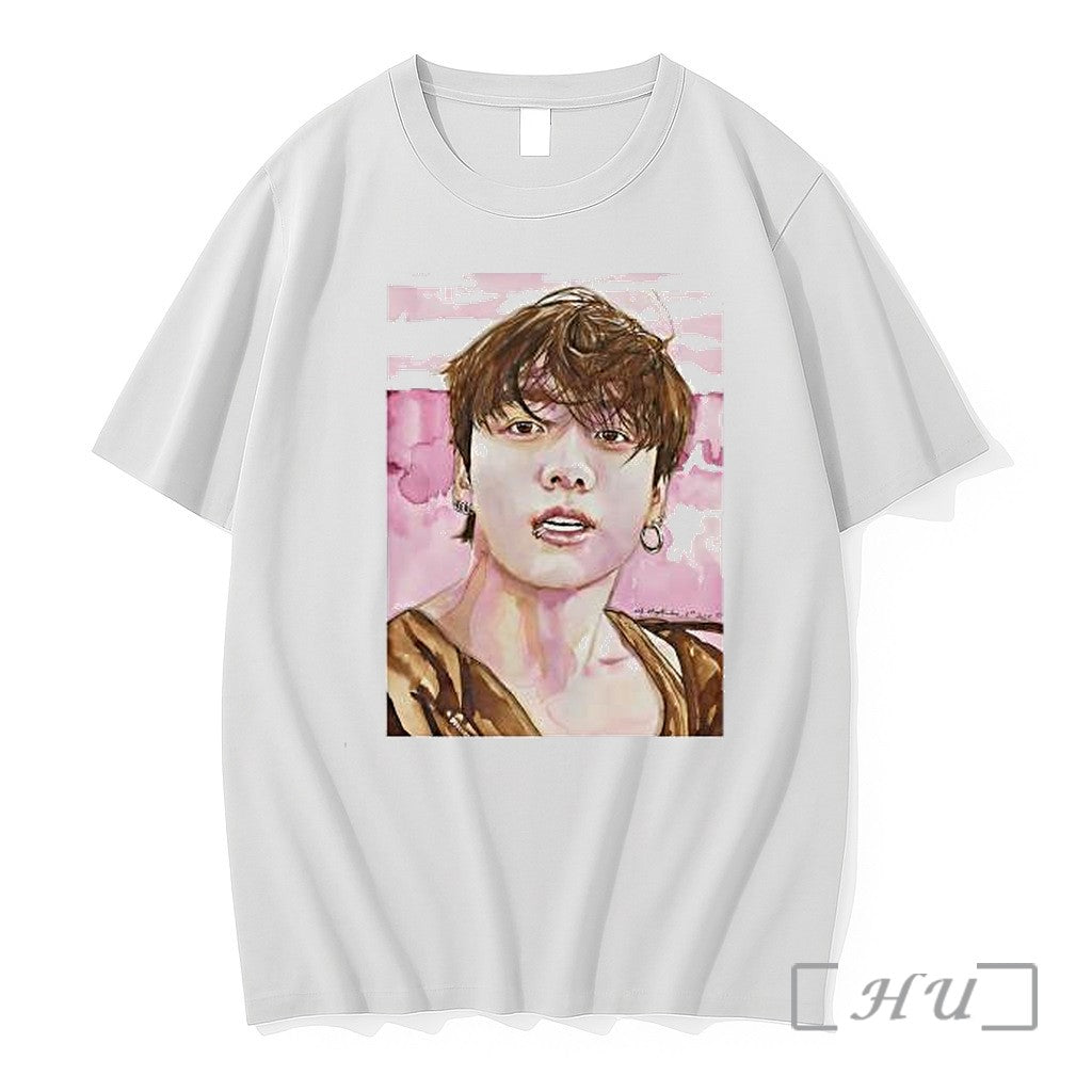 Officials Jungkook Watercolor Portrait Kpop Premium T Shirts Sweater Hoodie Jpg