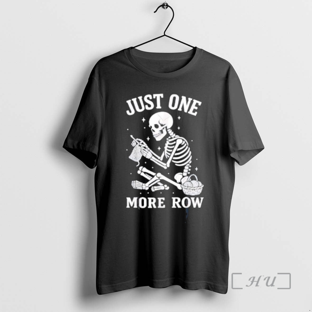 Officials Just One More Row Crochet Skeleton Crocheting Knitting Lover T-Shirts, Hoodie, Sweatshirt | AU01DripNestTees.com