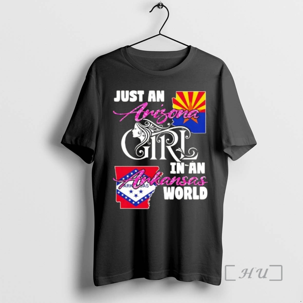 Officials Just An Arizona Girl In A Arkansas World T-Shirts, Hoodie, Sweatshirt | AU01DripNestTees.com