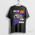 Officials Just An Arizona Girl In A Indiana World T-Shirts, Hoodie, Sweatshirt | AU01DripNestTees.com