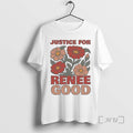 Officials Justice For Renee Nicole Good Retro Flower T-Shirts, Hoodie, Sweatshirt | AU01DripNestTees.com