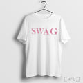 Officials Justin Bieber Wearing Swag Pink T Shirt
