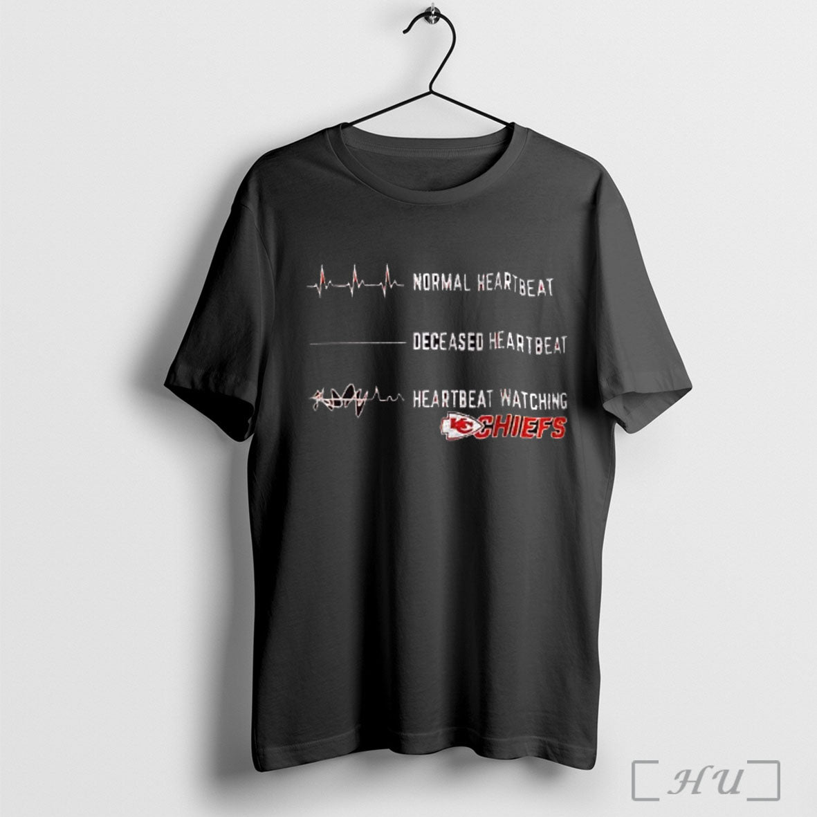 Officials Kansas City Chiefs Normal Heartbeat Deceased Heartbeat Heartbeat Watching T Shirt