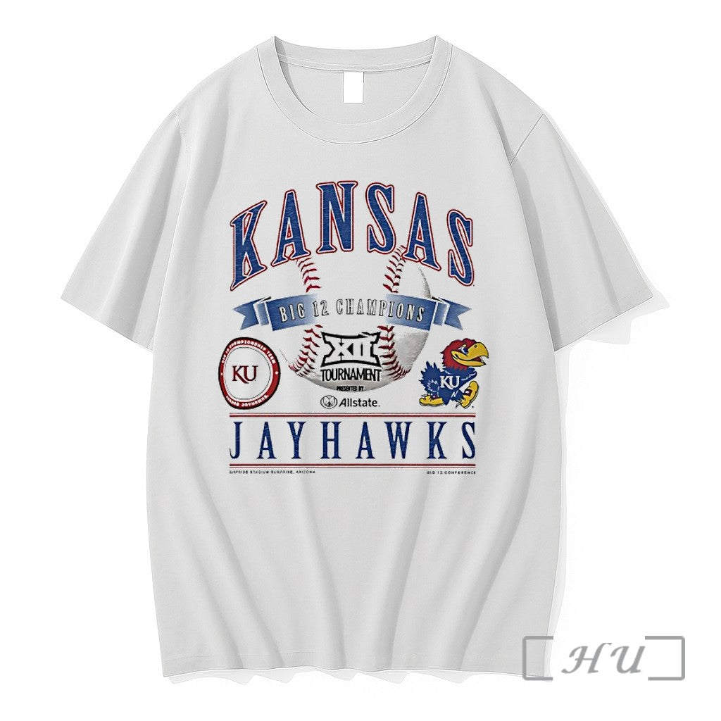 Officials Kansas Jayhawks 2026 Big 12 Baseball Tournament Champions Locker Room Premium T Shirts Sweater
