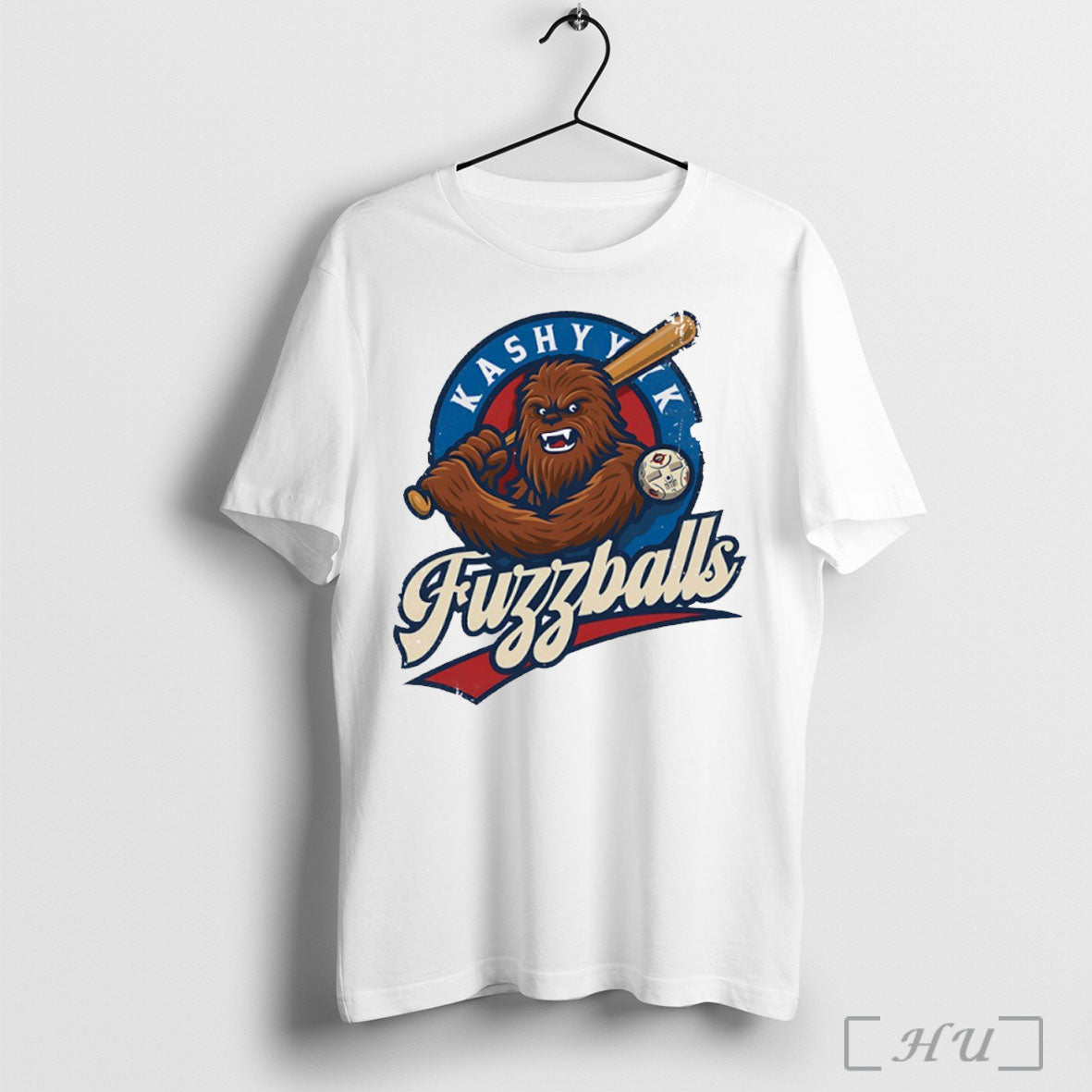 Officials Kashyyyk Fuzzballs Wookiee Baseball Logo T Shirt