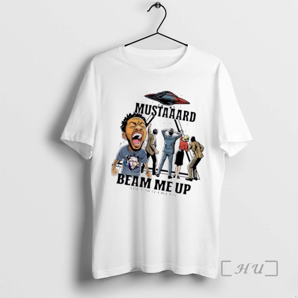 Officials Kendrick Lamar Mustaaard Beam Me Up They Not Like Us Caricature Premium T Shirts Hoodie, Sweatshirt
