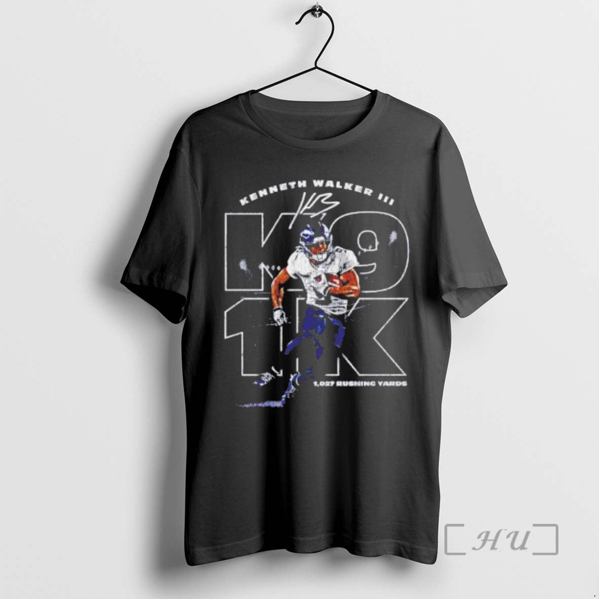 Officials Kenneth Walker Iii 1027 Rushing Yards Signature T-Shirts, Hoodie, Sweatshirt | AU01DripNestTees.com