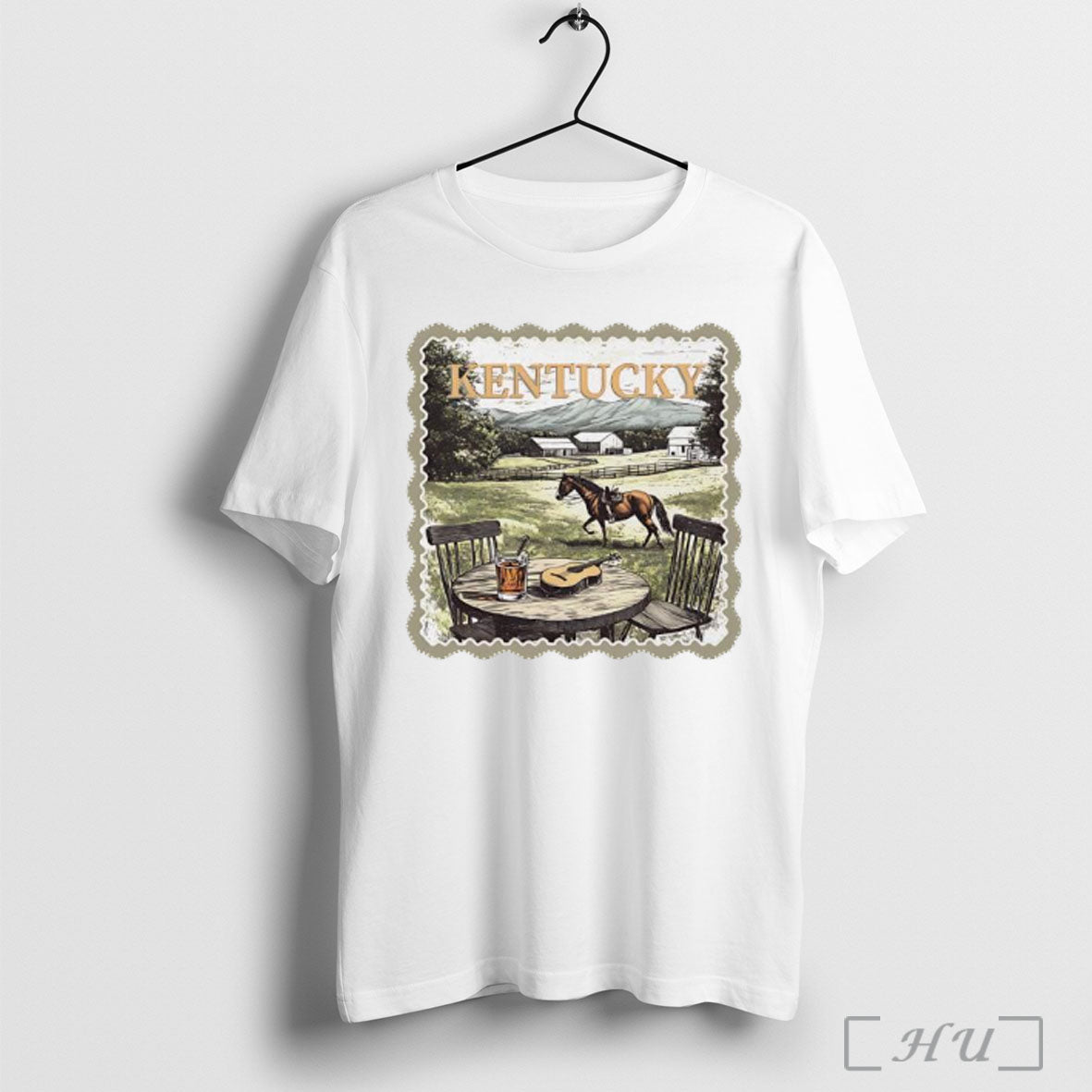 Officials Kentucky Countryside Stamp T Shirt
