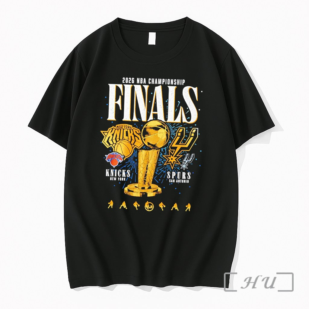 Officials Knicks Vs Spurs 2026 Nba Finals Trophy Tee