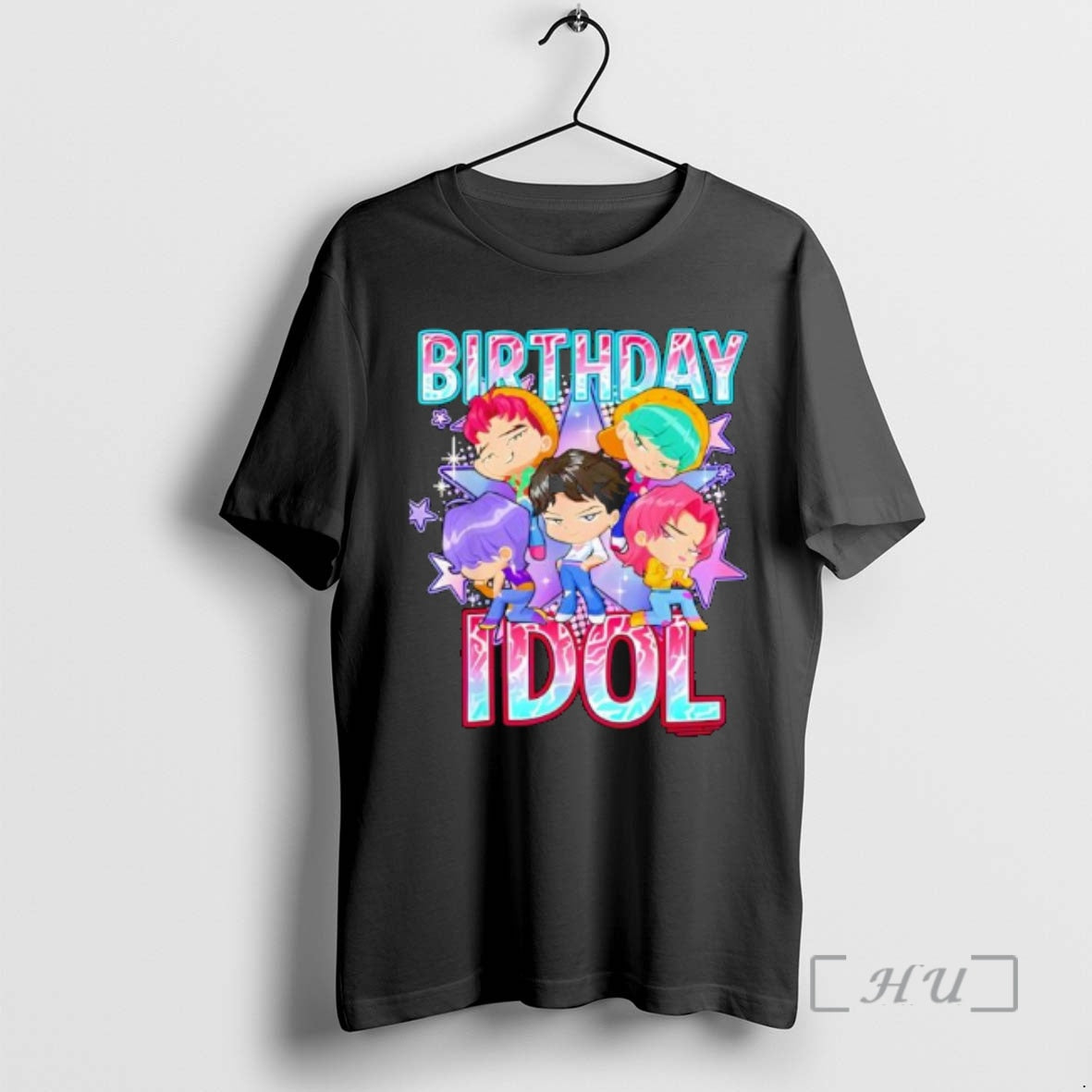 Officials Kpop Demon Hunters Birthday Idol Cute Chibi Group T-Shirts, Hoodie, Sweatshirt | AU01DripNestTees.com