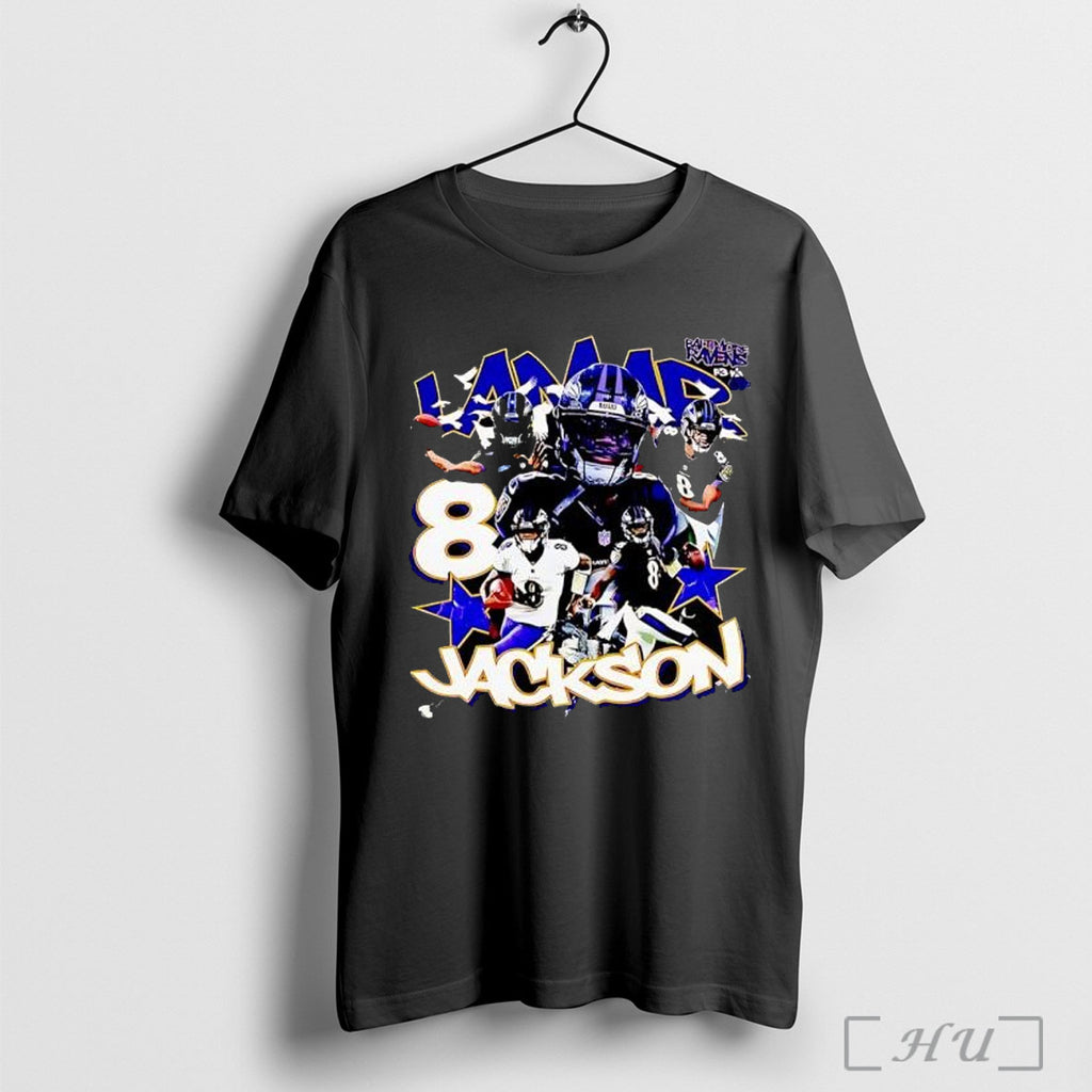 Officials Lamar Jackson 8 Baltimore Ravens Qb Collage Football Player T Shirt