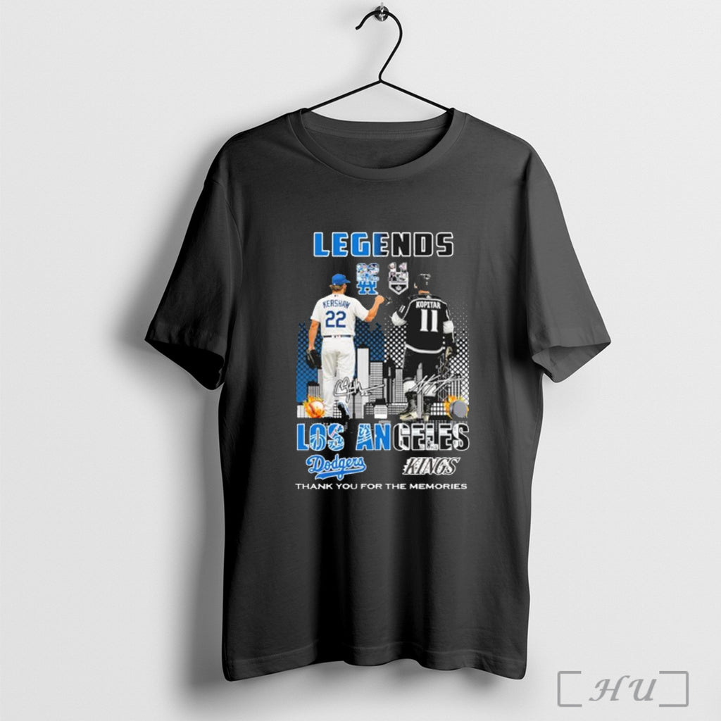 Officials Legends Clayton Kershaw And Anze Kopitar Los Angeles Sports Teams T Shirt