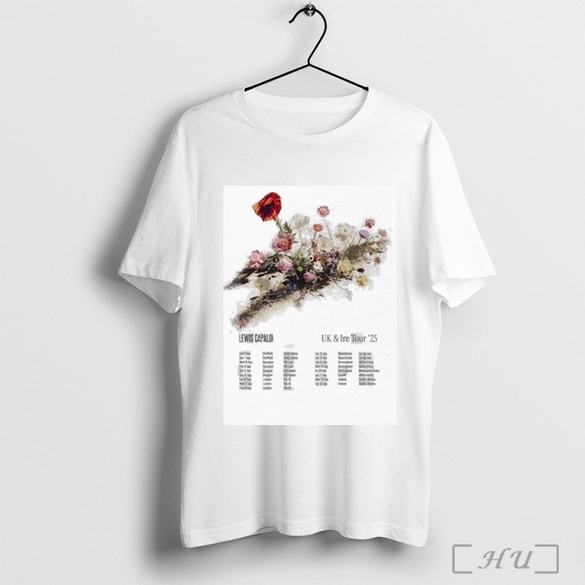 Officials Lewis Capaldi Uk Ireland Tour 2025 Dates T Shirt