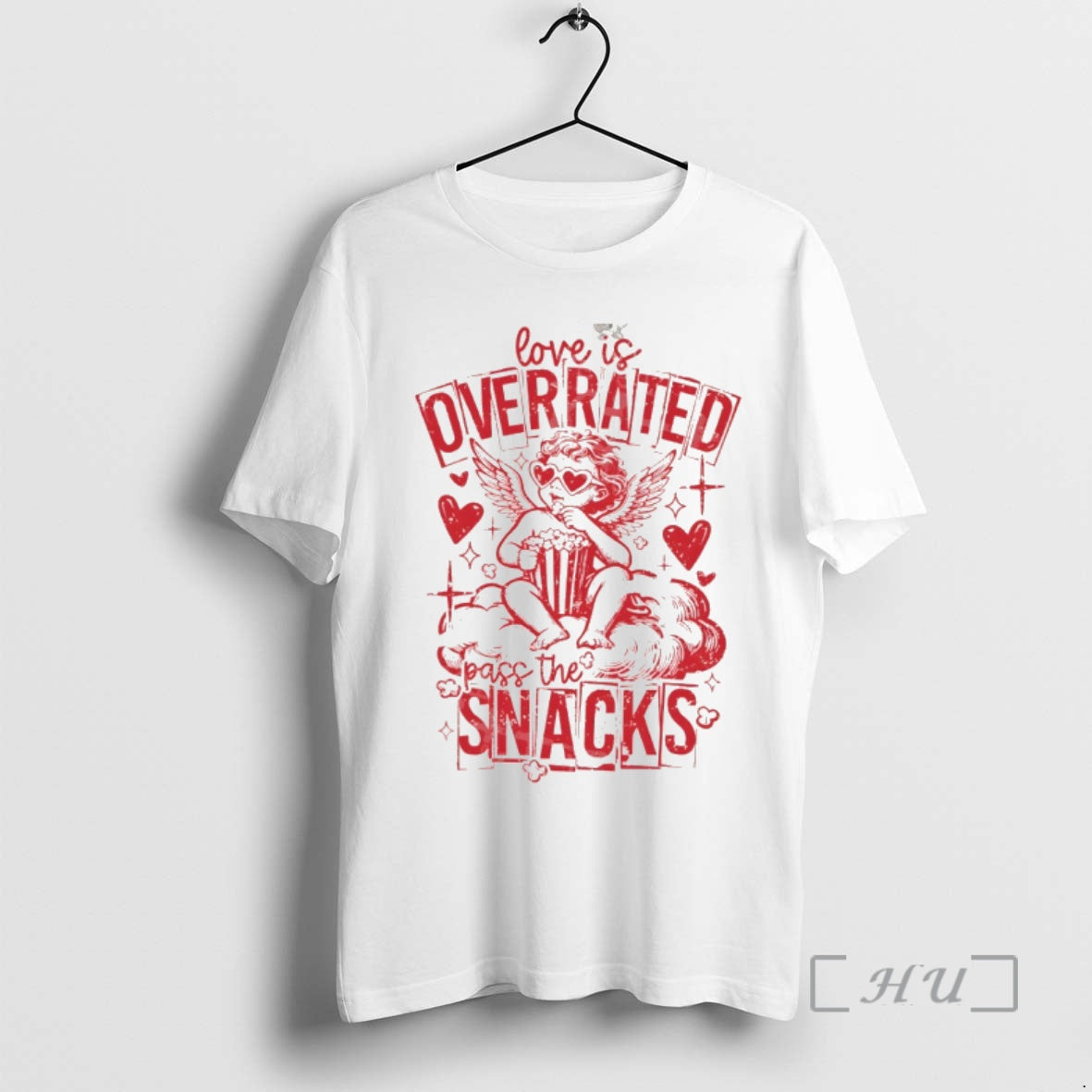 Officials Love Is Overrated Pass The Snacks Valentines Day T-Shirts, Hoodie, Sweatshirt | AU01DripNestTees.com
