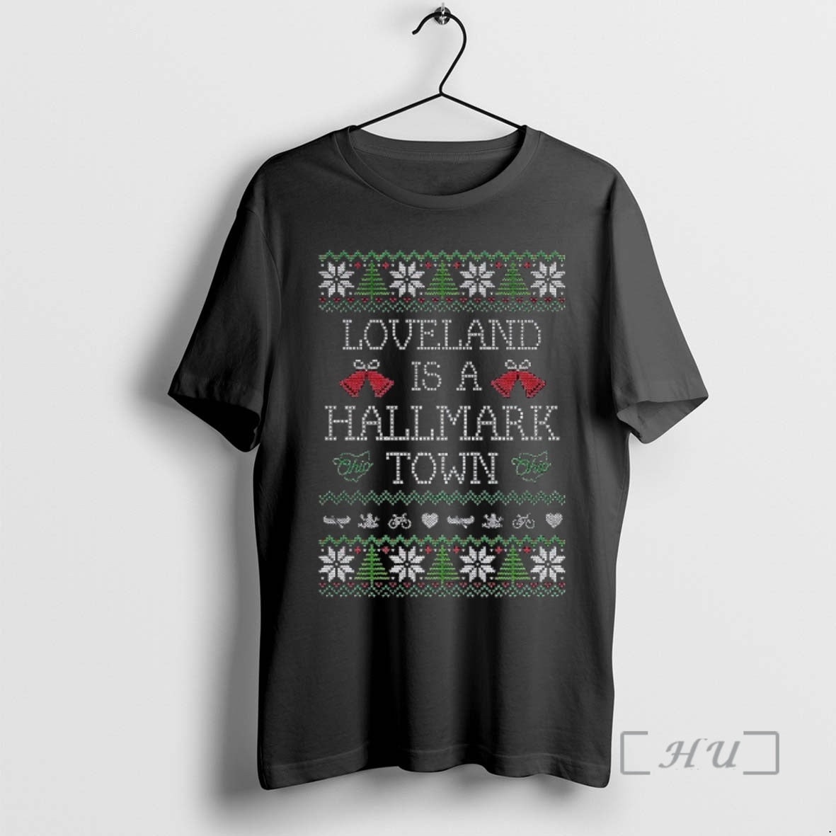 Officials Loveland Is A Hallmark Town Ugly Christmas T-Shirts, Hoodie, Sweatshirt | AU01DripNestTees.com