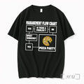 Officials Management Flow Chart Is There A Problem Pizza Party Funny Black Premium T Shirts