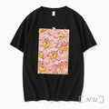Officials Many Yellow Round Characters With Large Eyes In Pink Flowing Premium T Shirts Sweater