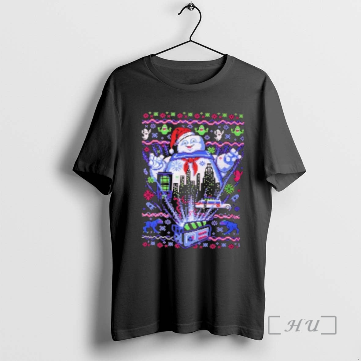 Officials Marshmallow Man Ugly Christmas Pixel Art T-Shirts, Hoodie, Sweatshirt | AU01DripNestTees.com