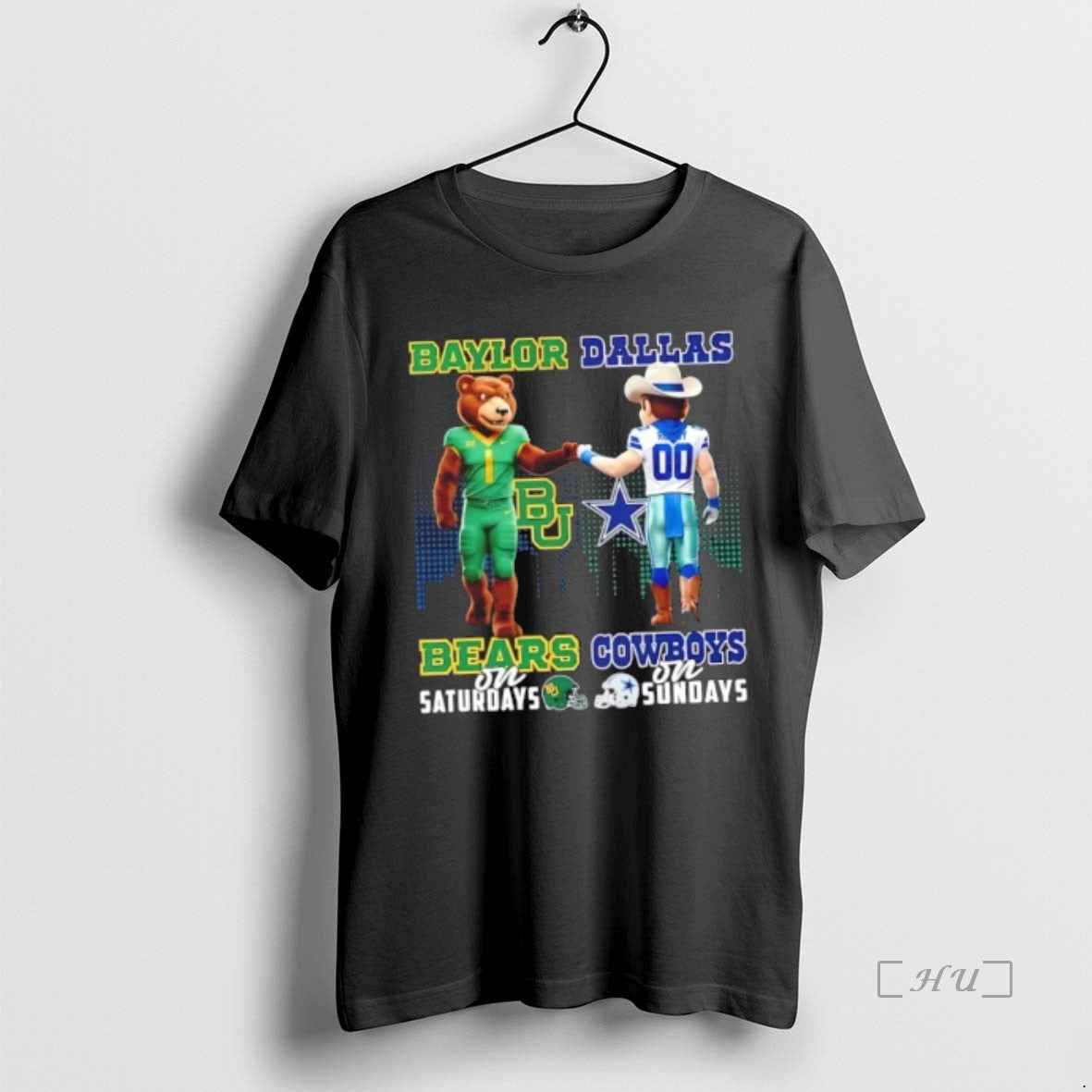 Officials Mascots Baylor Bears On Saturdays X Dallas Cowboys On Sundays Skyline Premium T Shirts Hoodie, Sweatshirt