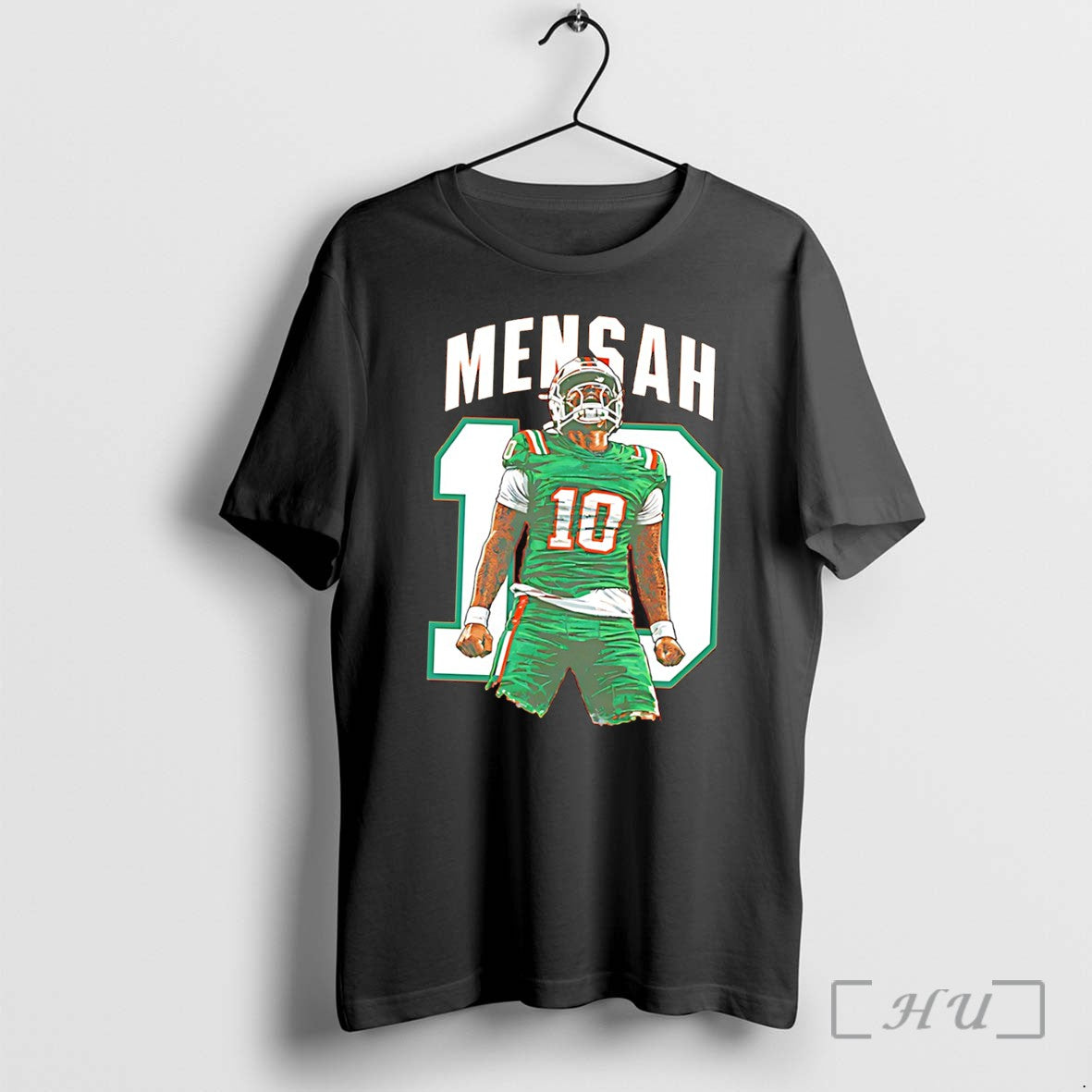 Officials Mensah 10 Miami Hurricanes Football Paint Tee