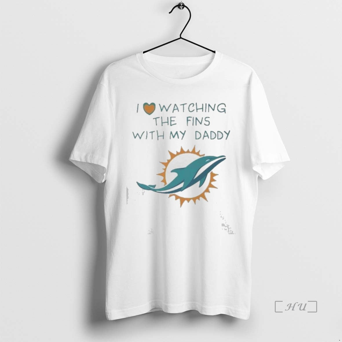 Officials Miami Dolphins Love Watching Fins With Daddy Baby T-Shirts, Hoodie, Sweatshirt | AU01DripNestTees.com
