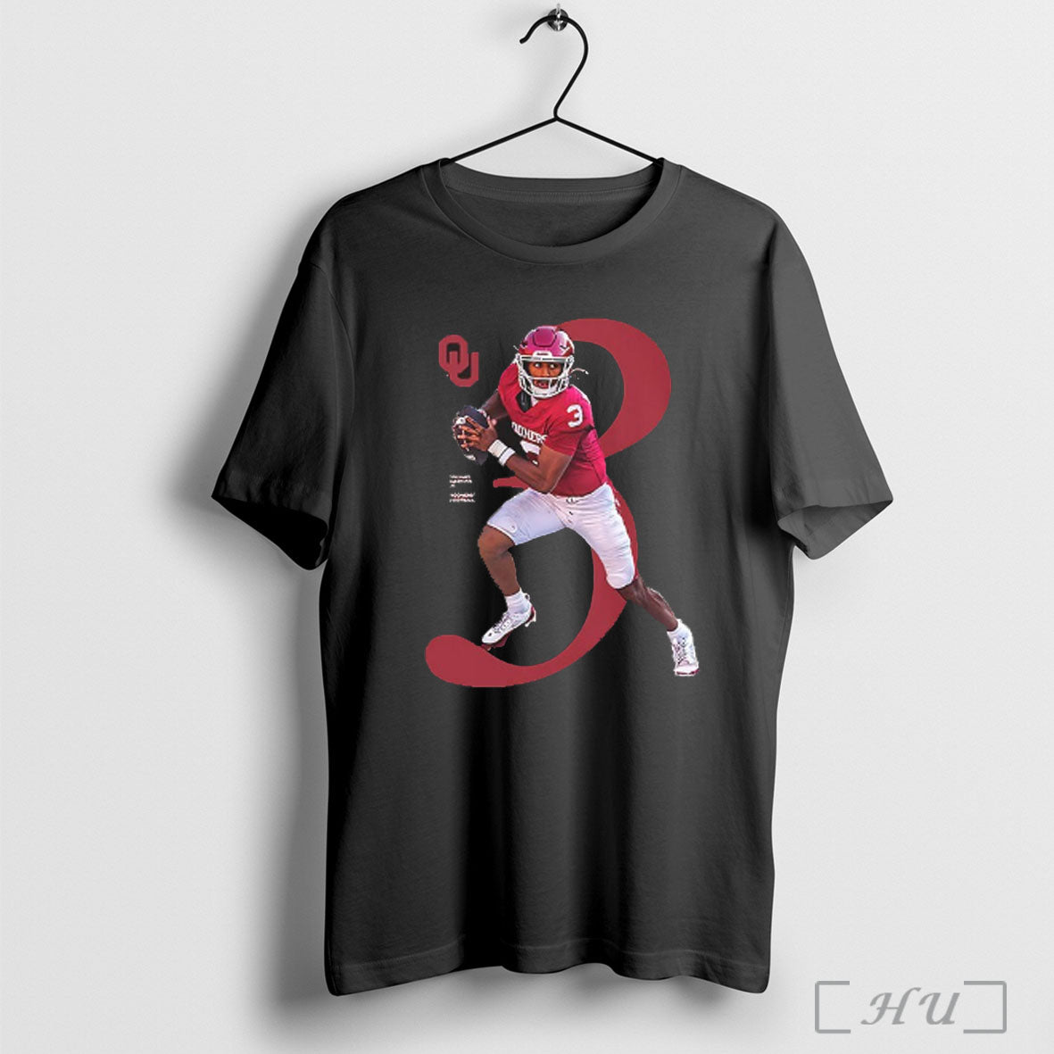 Officials Michael Hawkins Number 3 Oklahoma Sooners Football Breakthrough V Neck T Shirt