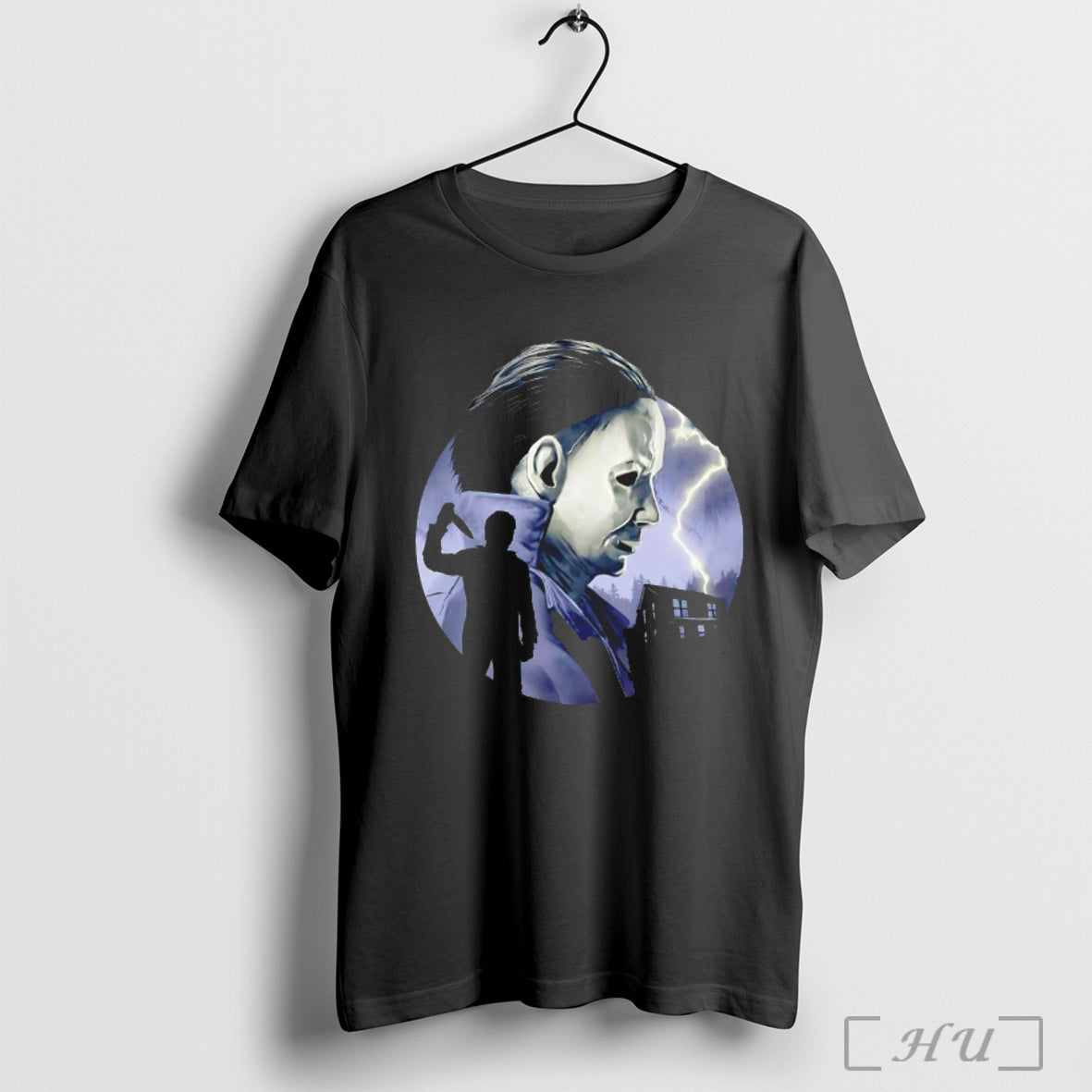 Officials Michael Myers Halloween Chartacter Big Scary Background Silhouette T Shirt