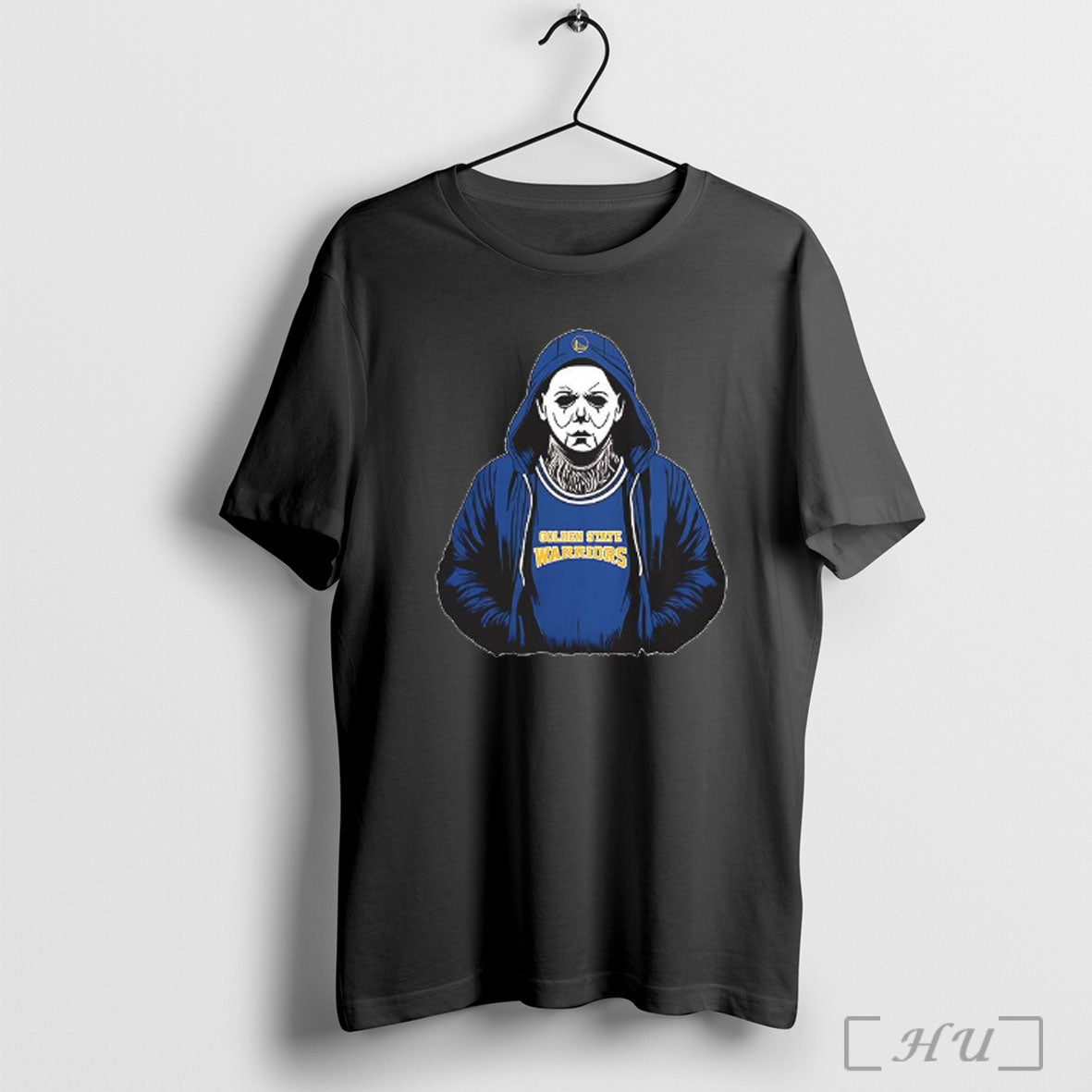 Officials Michael Myers Wearing Golden State Warriors Nba Scary Halloween 2025 V Neck