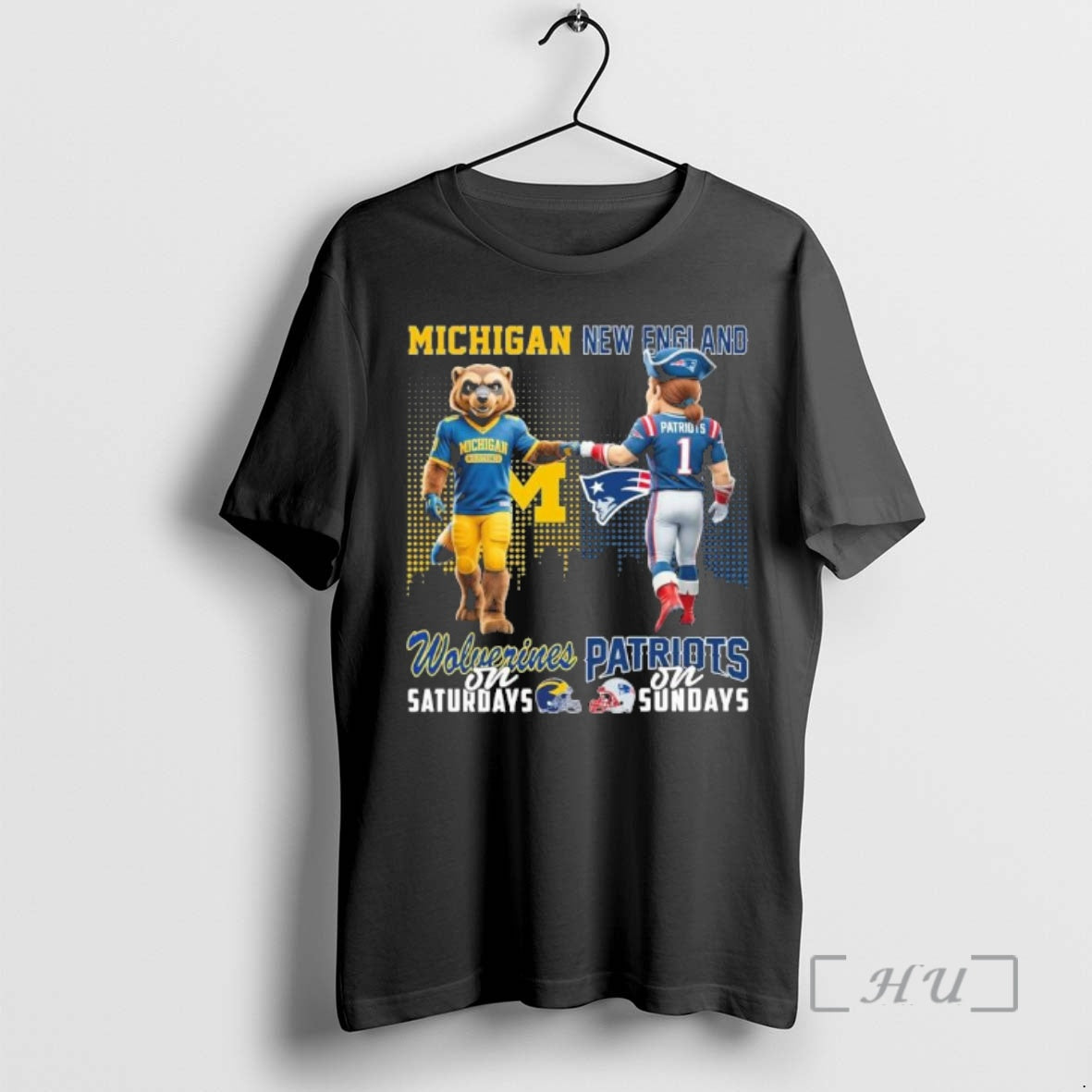 Officials Michigan Vs Patriots Mascot On Saturdays And On Sundays T-Shirts, Hoodie, Sweatshirt | AU01DripNestTees.com