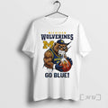 Officials Michigan Wolverines Basketball Go Blue Mascot Circle T-Shirts, Hoodie, Sweatshirt | AU01DripNestTees.com