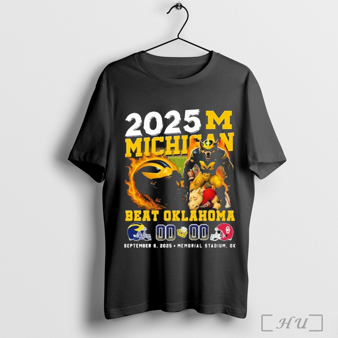 Officials Michigan Wolverines Beat Oklahoma Sooners September 6 2025 Memorial Stadium Ok Mascot