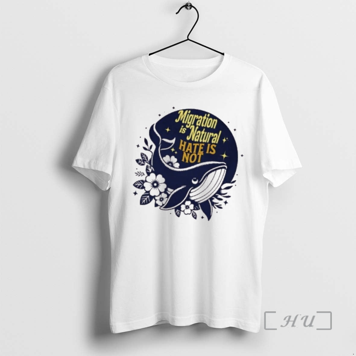 Officials Migration Is Natural Hate Is Not Floral T-Shirts, Hoodie, Sweatshirt | AU01DripNestTees.com