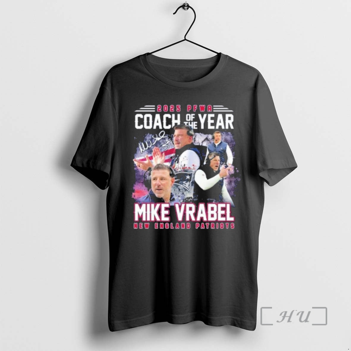 Officials Mike Vrabel 2025 Pfwa Coach Of The Year T-Shirts, Hoodie, Sweatshirt | AU01DripNestTees.com