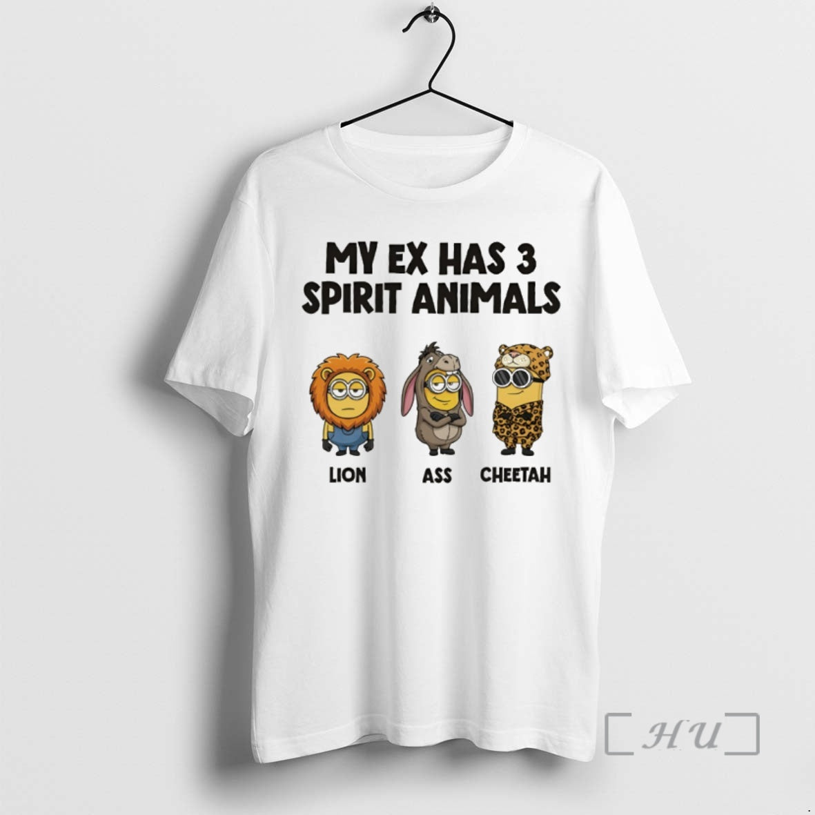 Officials Minion My Ex Has 3 Spirit Animals Lion Ass Cheetah Premium T Shirts Sweater Hoodie, Sweatshirt
