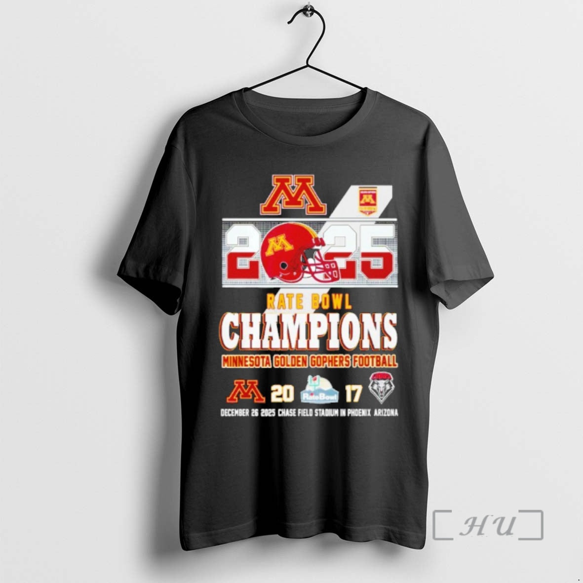 Officials Minnesota Golden Gophers 2025 Rate Bowl Champions 20 17 Score Premium T Shirts Sweater Hoodie, Sweatshirt