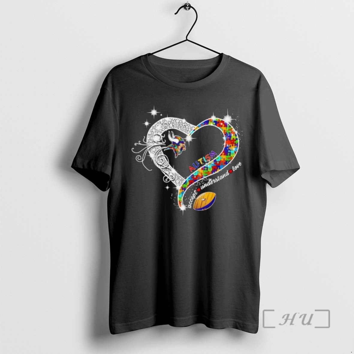 Officials Minnesota Vikings Autism Accept Understand Love Football Heart T-Shirts, Hoodie, Sweatshirt | AU01DripNestTees.com
