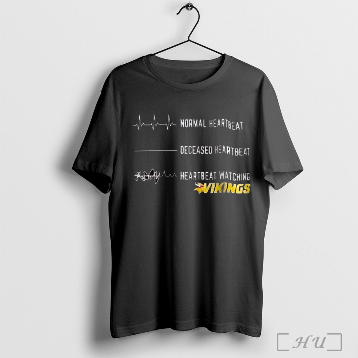 Officials Minnesota Vikings Normal Heartbeat Deceased Heartbeat Heartbeat Watching T Shirt