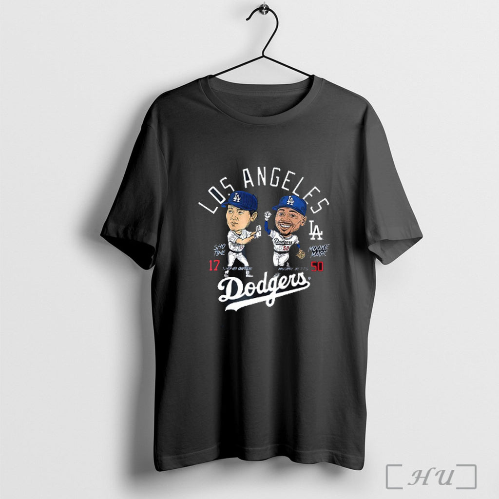 Officials Mookie Betts And Shohei Ohtani Los Angeles Dodgers Mlb Player Duo 2025 Caricature
