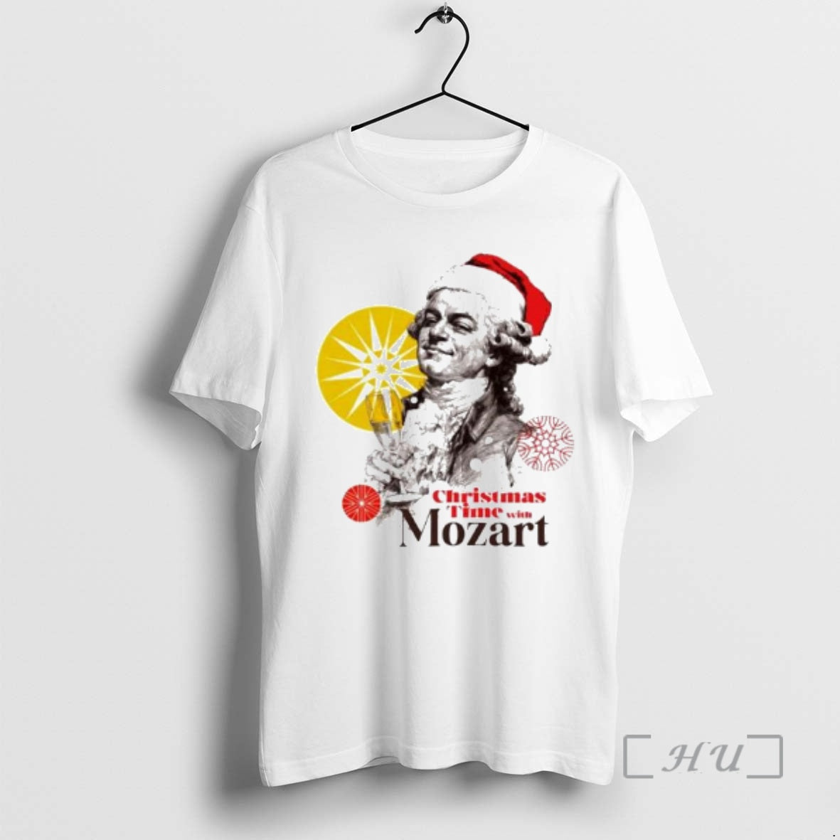 Officials Mozart With Santa Hat Christmas Time Ornaments T-Shirts, Hoodie, Sweatshirt | AU01DripNestTees.com
